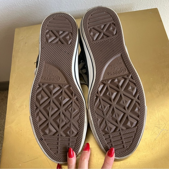 Converse Black Leather High-Top Sneakers 2000s Unisex - Picture 8 of 8